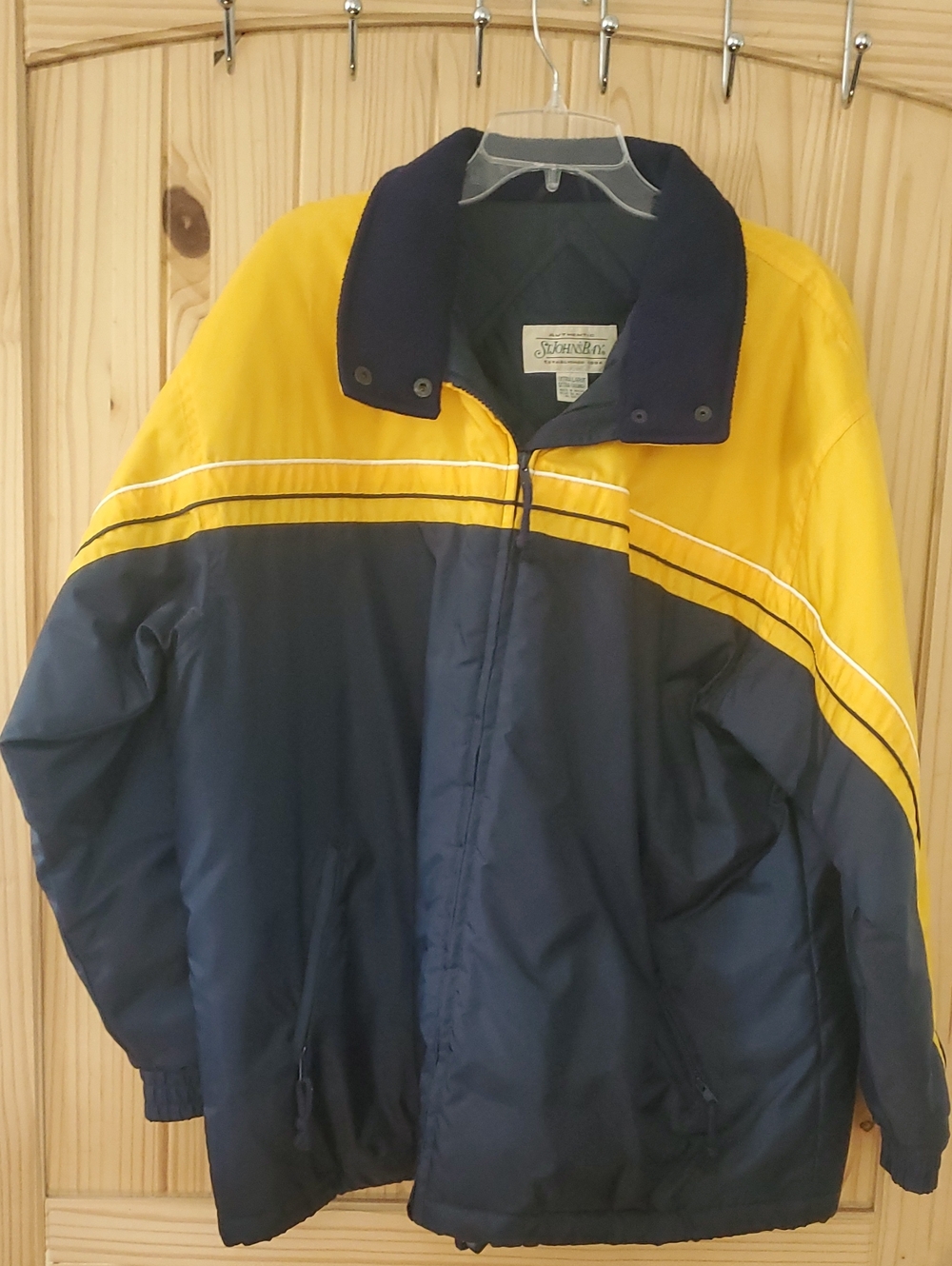 Vinrage 90s St. John's Bay Navy & Yellow Colorblock Jacket